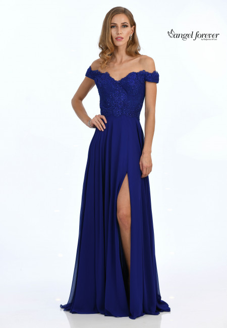 Angel Forever Royal Blue Chiffon Evening Dress / Prom Dress